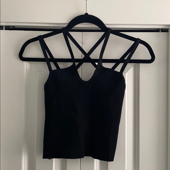 Zara Black criss crossed strapped tank *BNWT - Picture 2 of 4